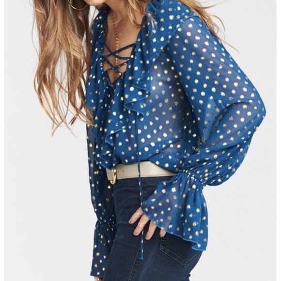 SHOW ME YOUR MUMU Elton Polka Dot Top - Picture 1 of 6